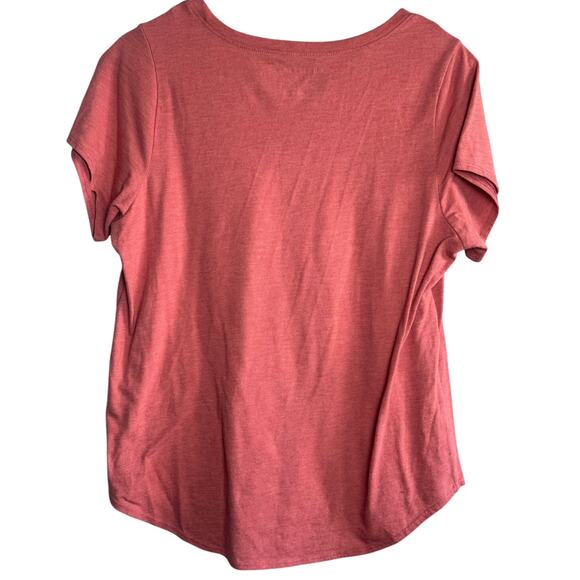 Lucky Brand Pink Mandala Graphic Tee L Rhinestone Boho Casual Top - Picture 4 of 4